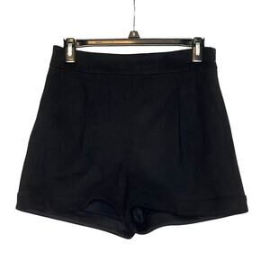 Express black velvet  pleated high shorts size 2
